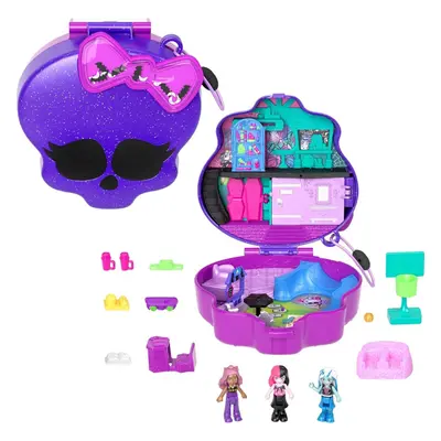 Monster High Playset with Micro Dolls & Accessories, Opens to High School, Collectible Travel To