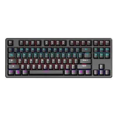 (Black) ABS Keycaps Mehcanical Keyboard Keys RGB TKL Gaming Keyboard Removable Upper Cover For O