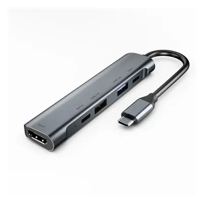 Typy C Hub USB-C Adapter In with 4K 30Hz HDMI 60W PD Charging port USB-C USB 3.0 USB 2.0 port