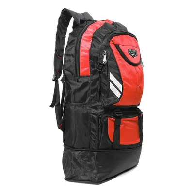 (Red) 65L Waterproof Tactical Bag Outdoor Camping Traveling Mountaineering Rucksack Backpack Sto