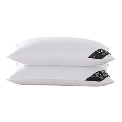 2 Pack Goose Feather and Down Pillows 100% Cotton Shell Soft Hotel Quality Pillows(40% Down)