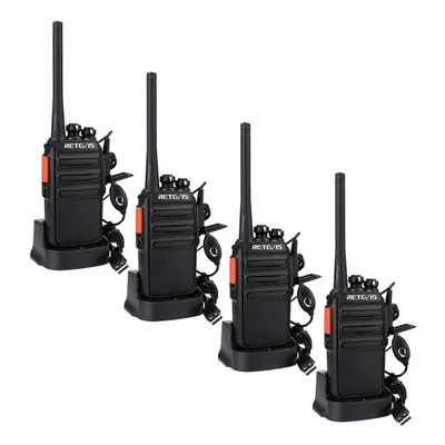 Retevis RT24 Walkie Talkies PMR446 License-free Two Way Radio Channels Scan TOT with USB Charger