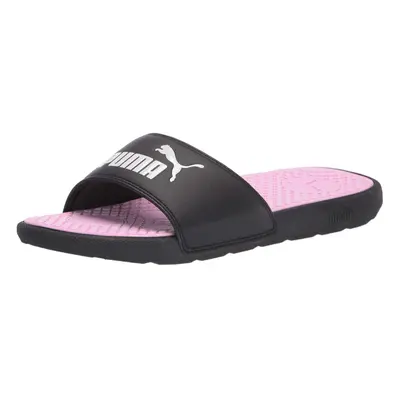 PUMA Women's COOL CAT Slide Sandals Puma Black-Puma White-Pale Pink