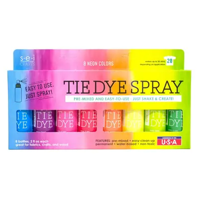 S.E.I. Neon Tie-Dye Kit, Fabric Spray Dye, Colors