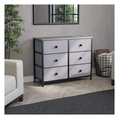 (Beige & Grey) Chorley Fabric Drawer Home Storage Chest