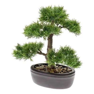 Emerald Artificial Cedar Bonsai Green cm