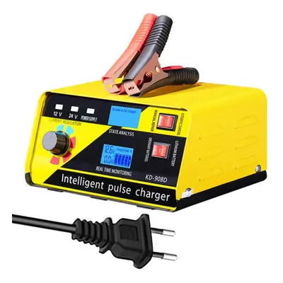 (Eu Plug) 260w Fast Charging Car Battery Charger Five-stage Repair Large Power 12-24v 20a Truck 