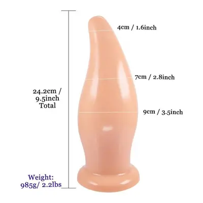 (yellow, B) Modi Heavy Prostate Massager Squeezable Huge Butt Plug With Sucker Silicone Soft Ana