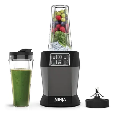 Ninja Blender with Auto-iQ [BN495UK] W, x ml Cups, Black/Silver