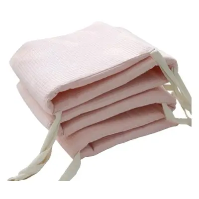 (240cm, pink) Infant Crib Liner Soft Texture Detachable Washable One-piece Baby Crib Bumper Prot