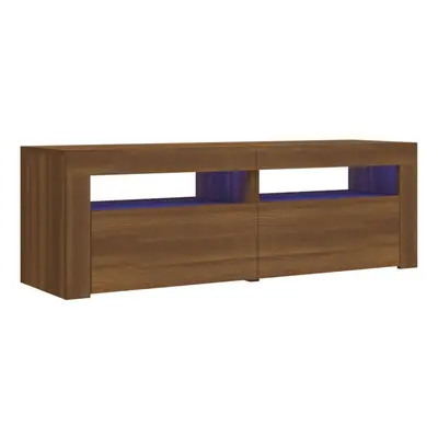 (brown oak) vidaXL TV Cabinet with LED Lights Entertainment Centre Furniture Multi Colors