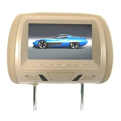 (beige) Universal Inch Monitor Rear Car Headrest Entertainment Seat Multi-media Player