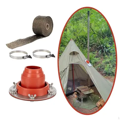 Tent Stove Jack, Silicone High Temp Roof Jack For Bell Tent, Wood