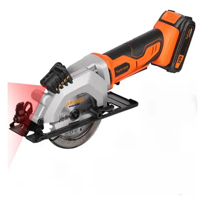 Mini Circular Saw, 20V 3400RPM Professional Cordless Circular Saw, Adjustable Angle and Depth, M