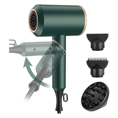 2023 - Folding Travel Hairdryer Small W, Light Hair Dryer Ion With Styling Nozzles And Diffuser