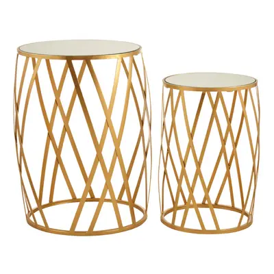 Premier Housewares Avantis Set of Cross Design Side Tables