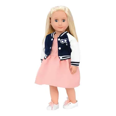 Our Generation BD61007 Terry Fashion Doll, Pink, Navy & White Jacket