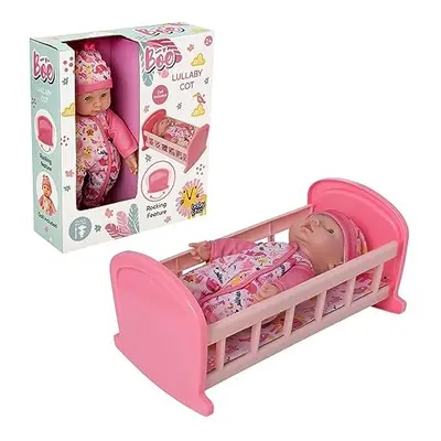 BabyBoo Jungle Lullaby Cot | Rocking Crib With Dolly Included | Rock Bed Dolls Furniture | Prete