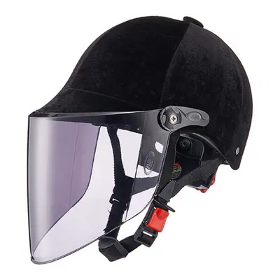 (B) Breathable Riding Helmet With Lenses Motorcycle Biker Goggles Windshield Protector Adjustabl