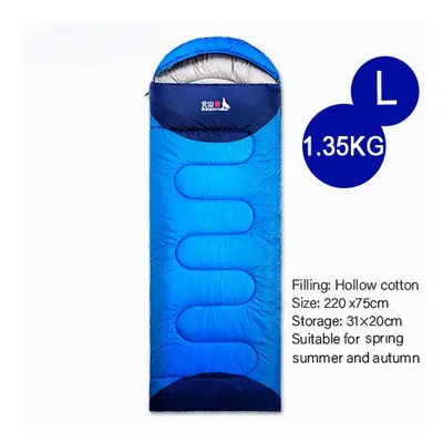 (Standard1.35KG LeftB) Camping Sleeping Bag Ultralight Waterproof Season Warm Envelope Backpacki