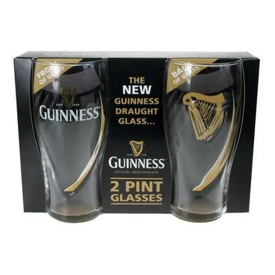 Guinness Logo Unisex Pint Glass Transparent, Glass