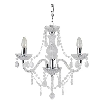 Clear and Chrome Marie Therese Style x 40W Chandelier