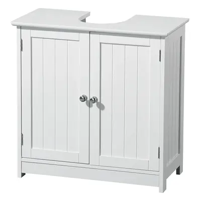 2 Door Under Sink Cabinet Basin Cabinet Cupboard Bathroom White