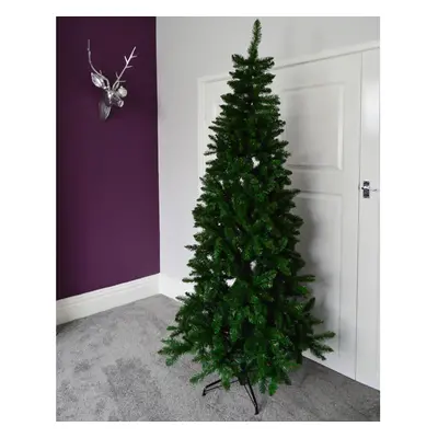 7ft (210cm) Newfoundland Slim (106cm) Pine Christmas Tree with tips