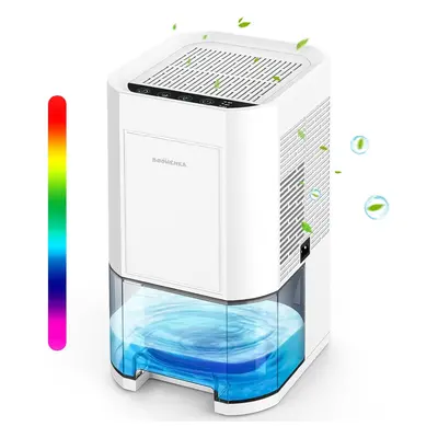 1200ml portable bedroom dehumidifier, operating modes, smart auto shut-off, silent, for closet, 