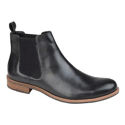 (8 UK) Roamers Gusset Mens Leather Boot Black