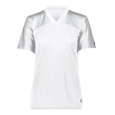 Russell R0593X.WHI.XS Ladies Solid Flag Football Jersey, White - Extra Small