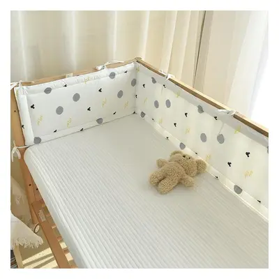 (Mickey, 240cm, as the picture) Newborn Baby Bed Guard Cotton Twill Anti-collision Buffer For Sa