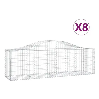 (200 x x 60/80 cm/ pcs) vidaXL Arched Gabion Basket Stone Basket Gabion Retaining Wall Galvanise