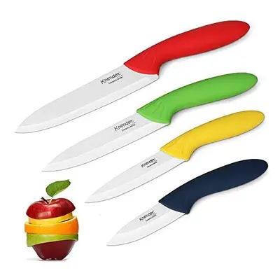 Knendet Ceramic Knife Set,4 Piece Ultra Sharp Professional Kitchen Chef Knives with Stain Resist