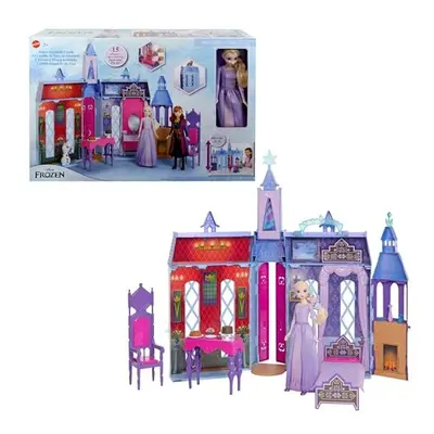 Elsa's Arendelle Castle, cm Dollhouse with Carrying Handle, Includes One Elsa Doll and Doll Acce