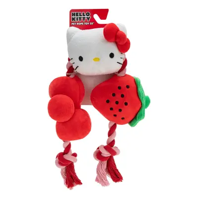 Hello Kitty and Friends Strawberry Bow Plush Rope - 22-Inch Durable Rope Attached to Three Soft 