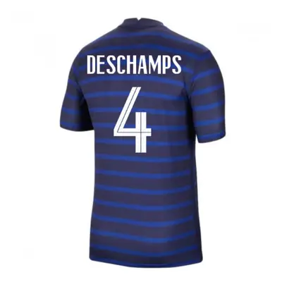 (L) France Home Nike Football Shirt (DESCHAMPS 4)