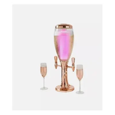 Rose gold Prosecco Dispenser With Ice Cooler Changing LED Lights