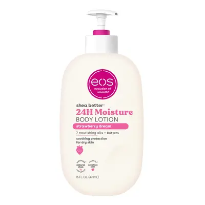 eos Shea Better Body Lotion- Strawberry Dream 24-Hour Moisture Skin Care Lightweight & Non-Greas