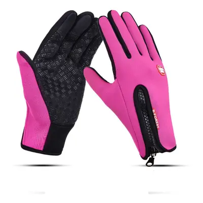 (Pink, XL) Winter Thermal Touchscreen Gloves Cycling Bicycle Bike Ski Outdoor Camping Hiking Mot