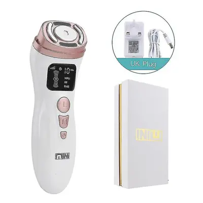 (UK Plug) In Mini Hifu Machine Ultrasound Rf Ems Facial Beauty Device Face Neck Lifting Tighteni