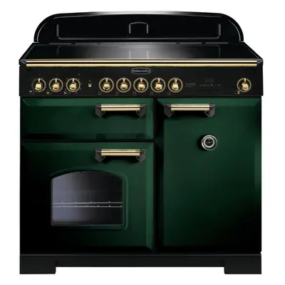 Rangemaster CDL100EIRG/B Classic Deluxe Racing Green with Brass Trim 100cm Induction Range Cooke