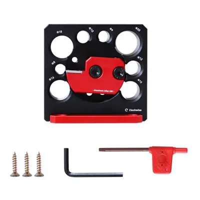 (red,black, 8-hole electric drill(red and black)) 8-hole Electric Adjustable Rounder For Wooden 