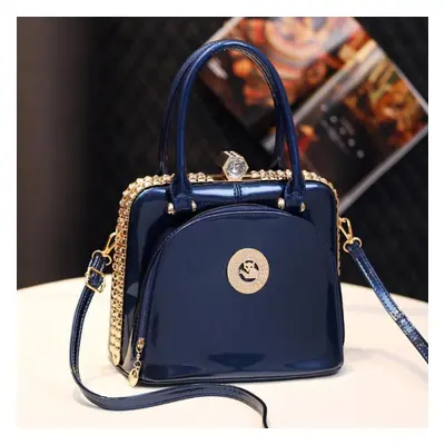 (blue) Bright Leather Handbag, Luxurious And Fashionable, Large Capacity Shoulder Bag Fashionabl