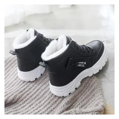 (black, 44) New Women&apos;s Casual Sneakers Winter Sneakers With Plush Fur Warm Women&apos;s Sh