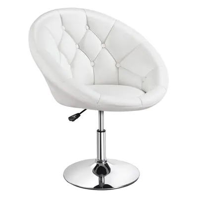 (White) Dining Chairs Barstool Height Adjustable Tub Chair