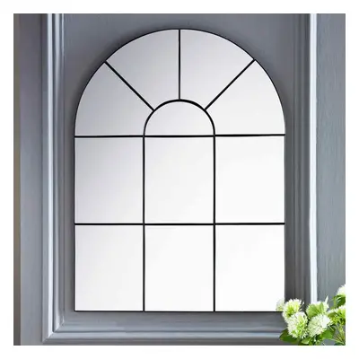 Enchanted Black Arched Window Mirror Large Wall Mirror 80X60