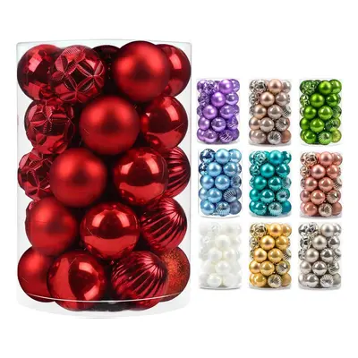 AMS 2.36''/60mm 34ct Christmas Ball Large Ornaments Party Decorations Shatterproof Festival Pend