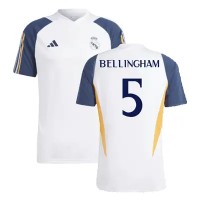 (XXL) Real Madrid Training Shirt (White) (Bellingham 5)