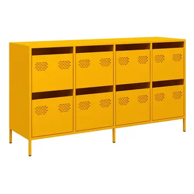 (yellow) vidaXL Sideboard Black 135x39x73.5 cm Cold-rolled Steel storage cabinet